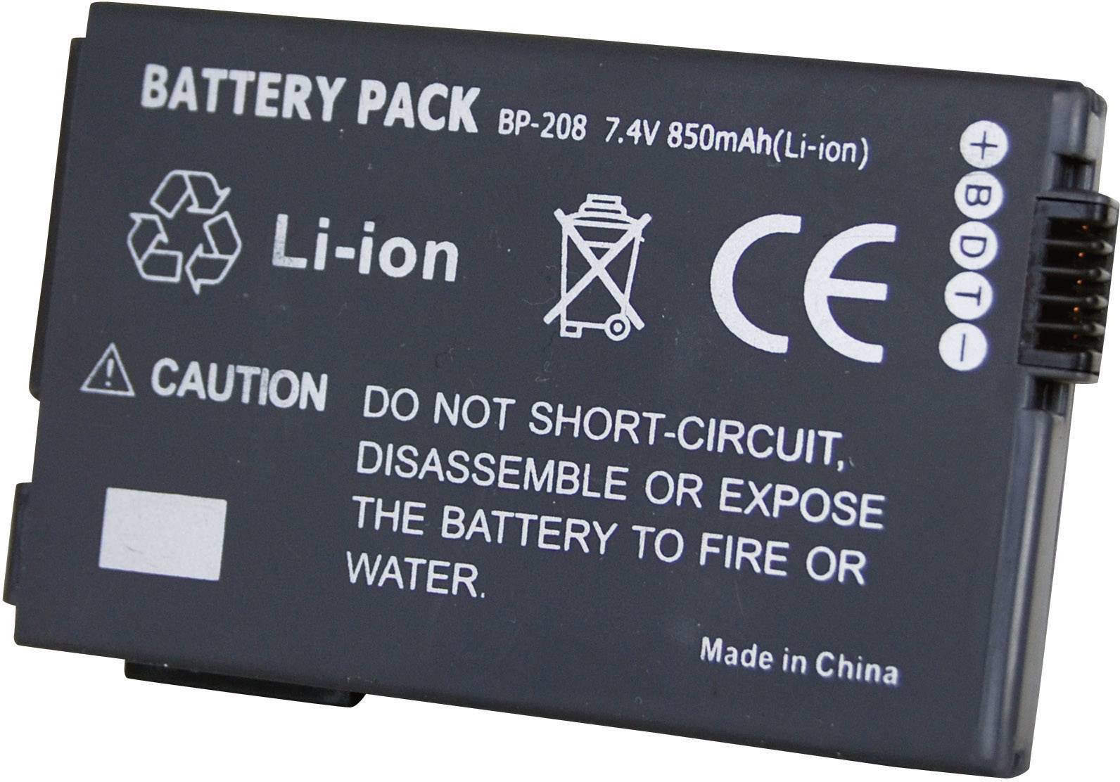 250981 Kamera-Akku ersetzt Original-Akku BP-208 7.4V 700 mAh