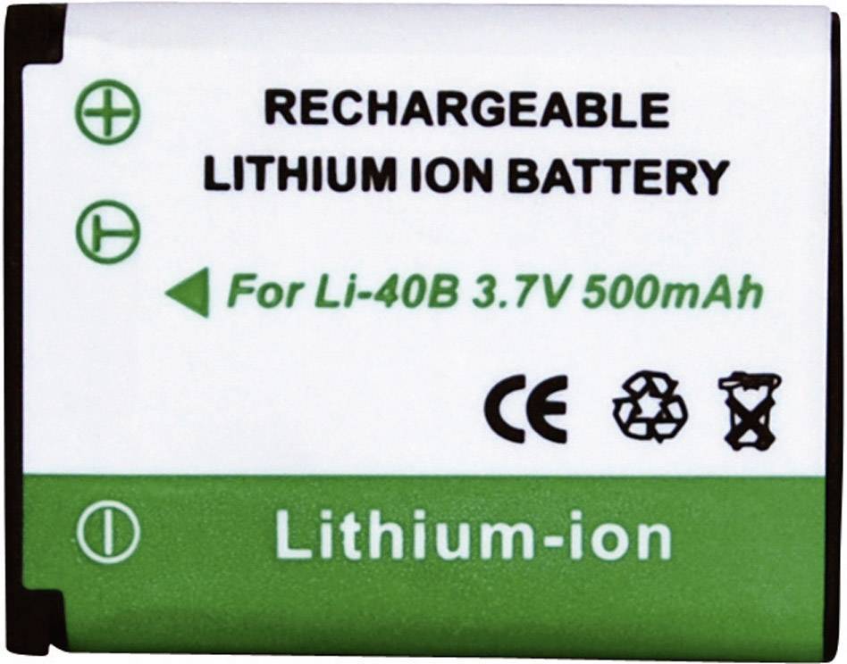 251155 Kamera-Akku ersetzt Original-Akku (Kamera) LI-40B, LI-42B, EN-EL10 3.7V 500 mAh