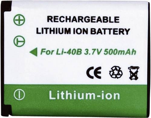 251155 Kamera-Akku ersetzt Original-Akku LI-40B, LI-42B, EN-EL10 3.7V 500 mAh