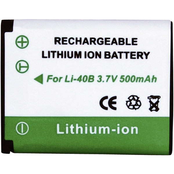 energy 251155 Batterie pour appareil photo Remplace l'accu d'origine LI-40B, LI-42B, EN-EL10 3.7 V 500 mAh