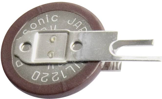 Rundbatterie mit Metalllaschen, mit der Aufschrift 'Panasonic Japan' und Zahlen auf der Oberseite.