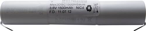 3DSC1500HSCLG Notleuchten-Akku U-Lötfahne 3.6V 1500 mAh