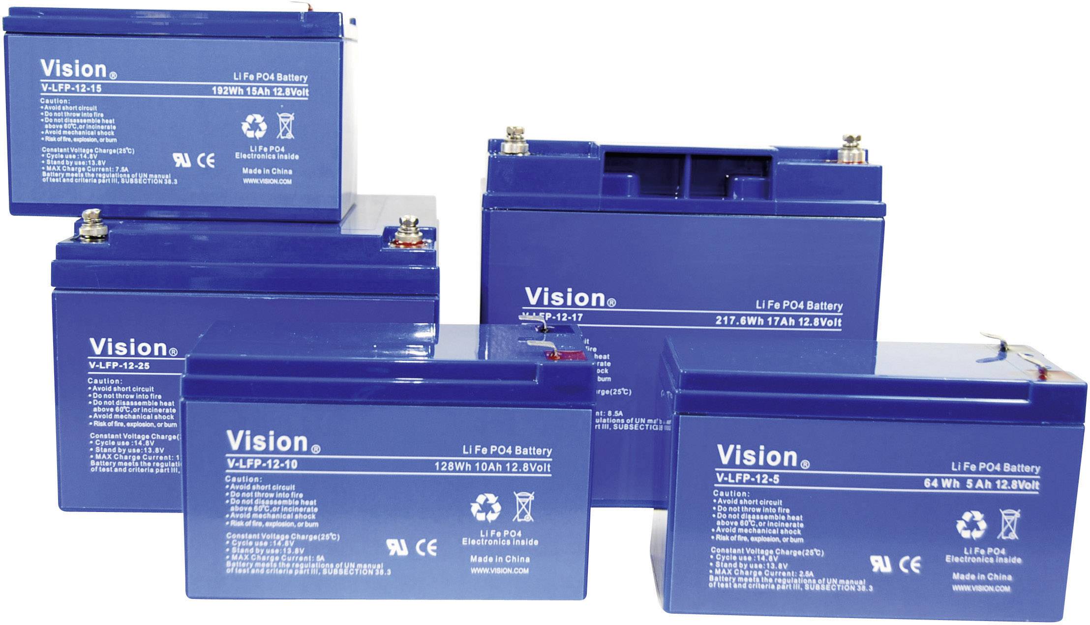 Vision Akkus V-LFP-12-10 Spezial-Akku LiFePo-Block Flachstecker LiFePO 4 12.8 V 10000 mAh 1 St.