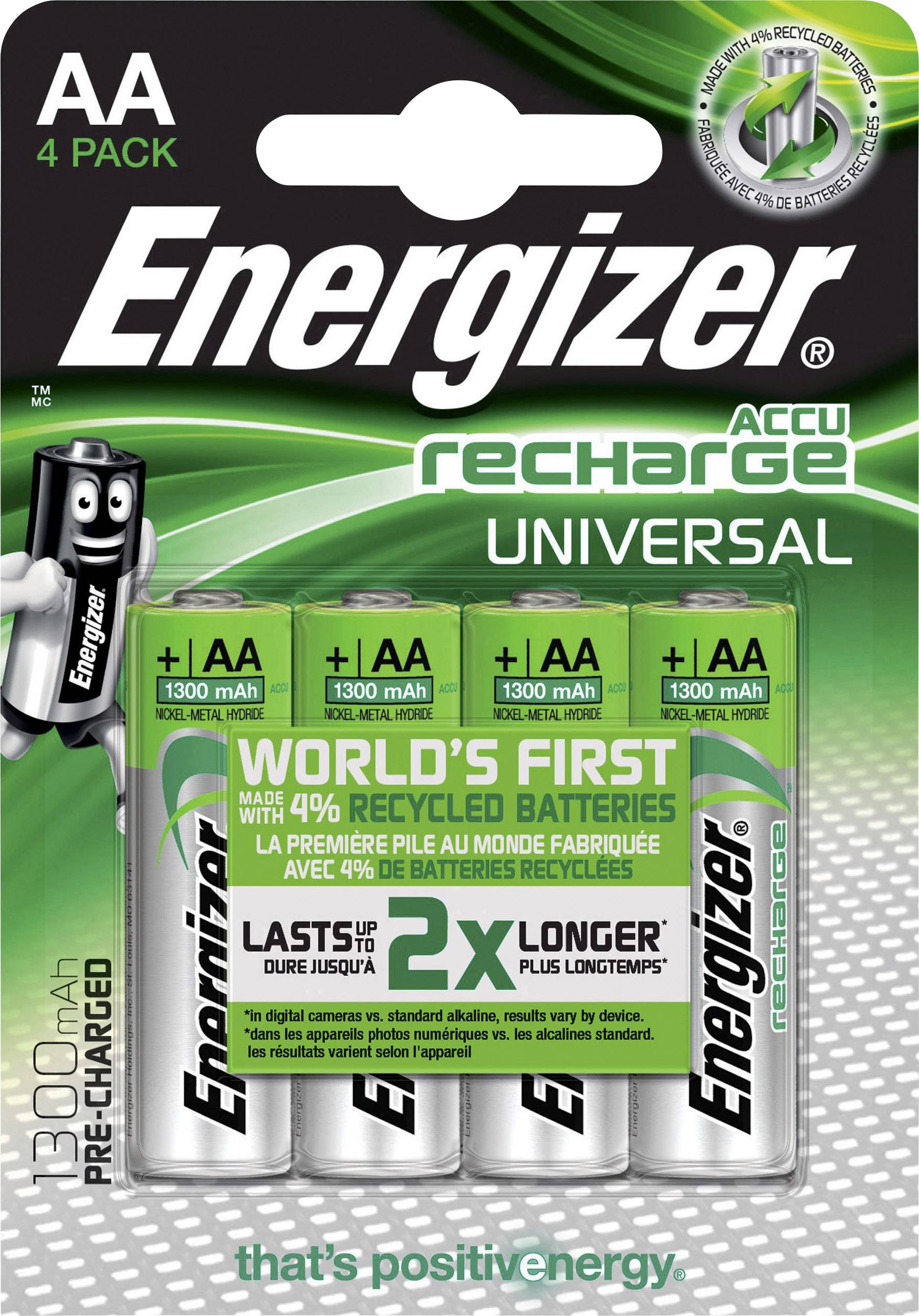 Energizer Universal HR06 Mignon (AA)-Akku NiMH 1300 mAh 1.2 V 4 St.