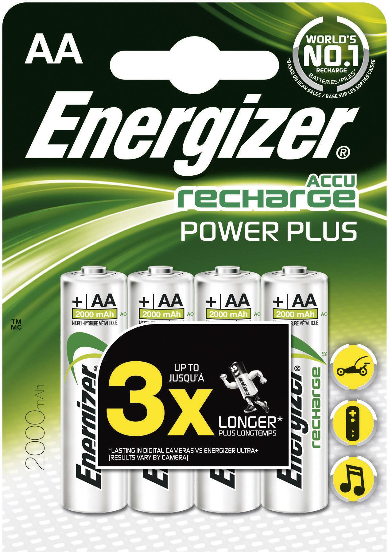 Energizer Power Plus HR06 Mignon (AA)-Akku NiMH 2000 mAh 1.2 V 4 St.