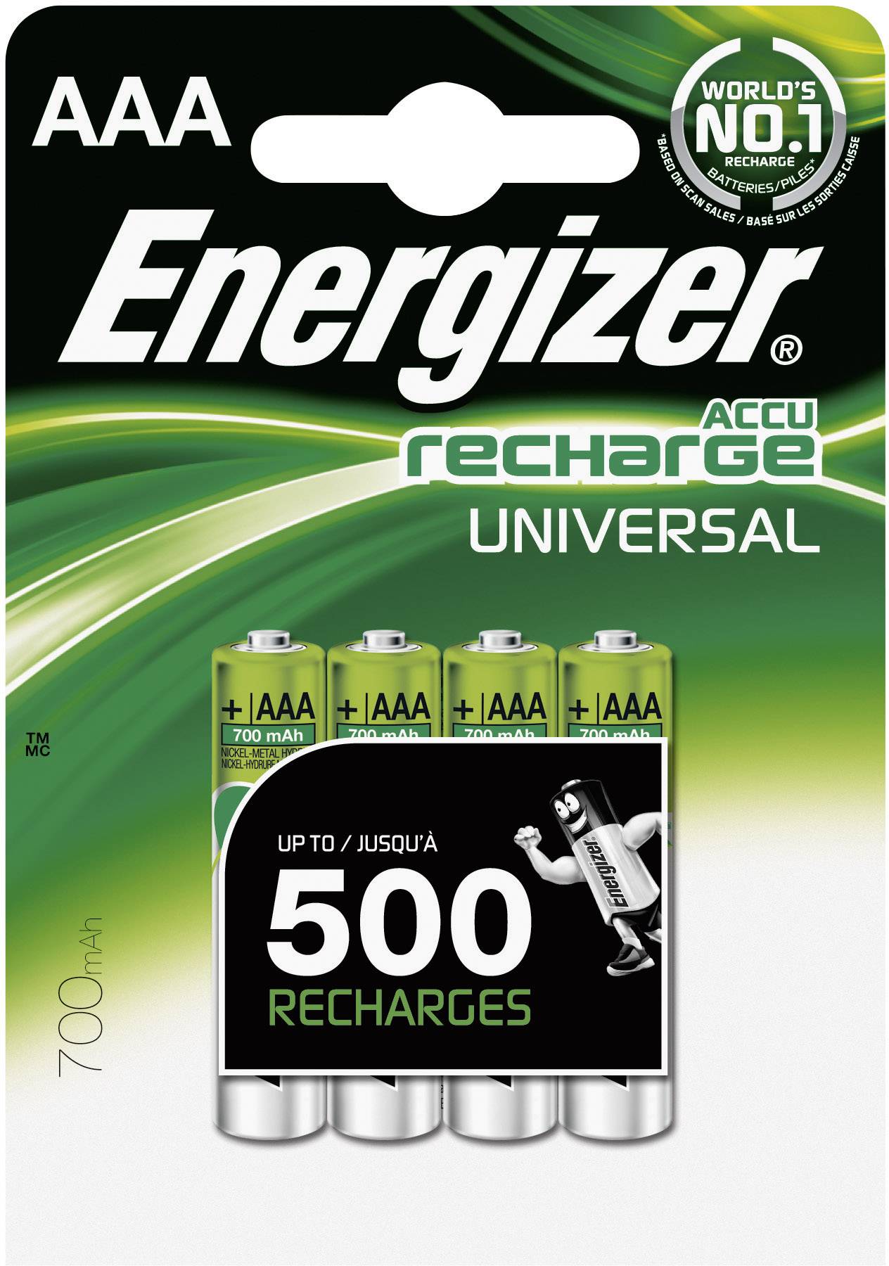 Energizer Power Plus HR03 Micro (AAA)-Akku NiMH 700 mAh 1.2 V 4 St.