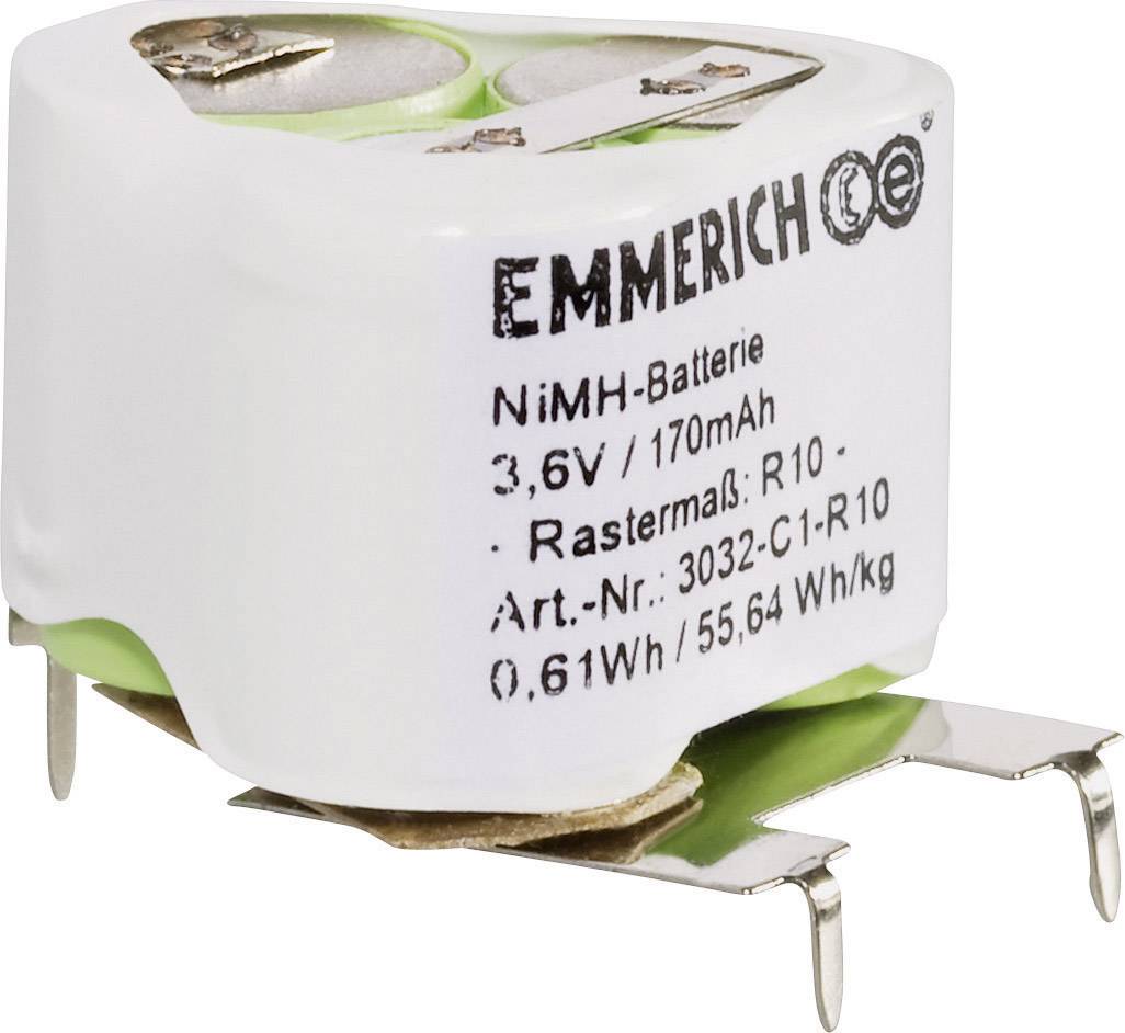 Emmerich 3032-C1-R10 Akkupack 3x Spezial-Akku U-Lötpins NiMH 3.6V 170 mAh