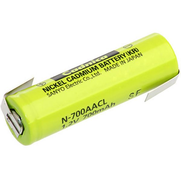 Pile rechargeable spéciale LR6 (AA) cosses à souder en Z NiCd Panasonic AA  ZLF 1.2 V 700 mAh