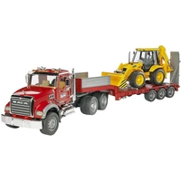 Bruder LKW Modell Mack Granite mitJCB 4CX Bagger Fertigmodell LKW Modell Bruder LKW Modell Mack Granite mitJCB 4CX Bagger Fertigmodell LKW Modell