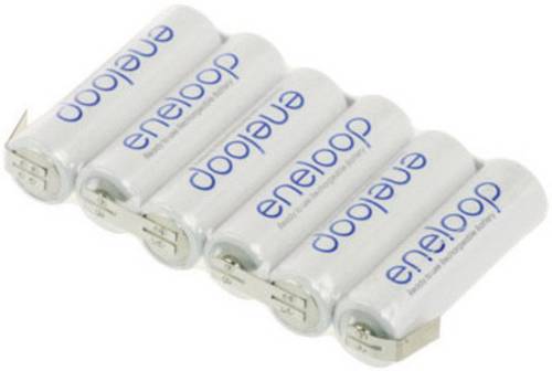 eneloop Reihe F1x6 Akkupack 6x Mignon (AA) U-Lötfahne NiMH 7.2V 1900 mAh
