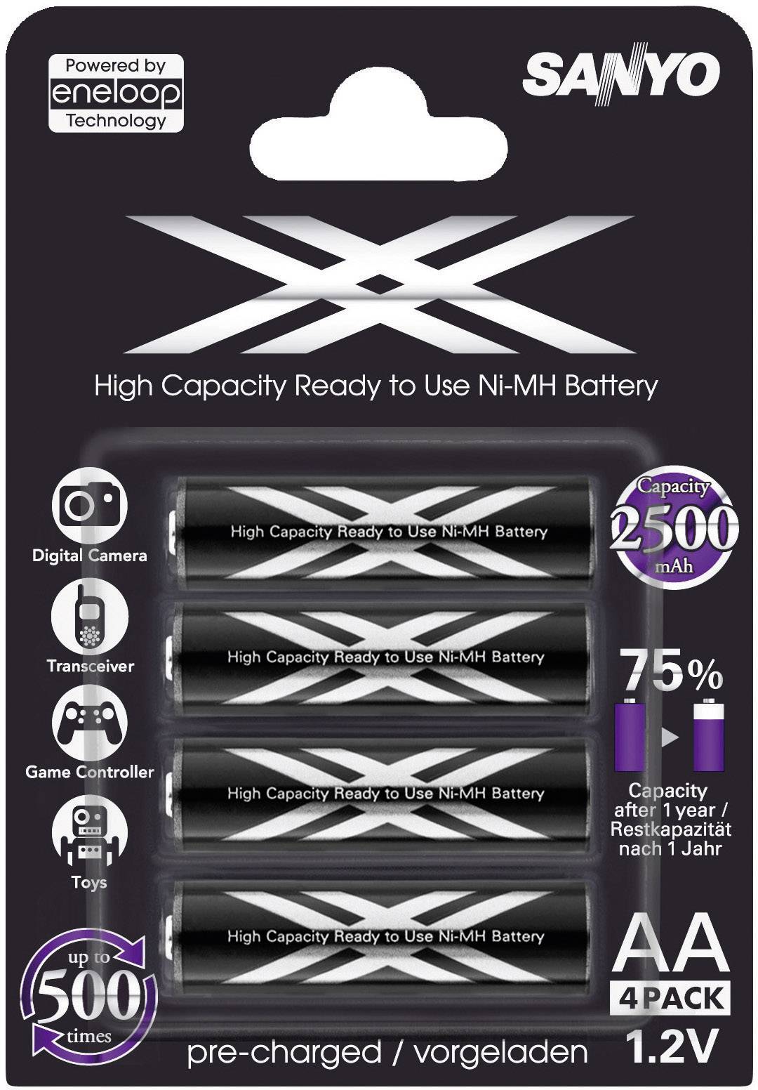 Sanyo XX NiMH 1900 mAh 1.2 V 4 St.