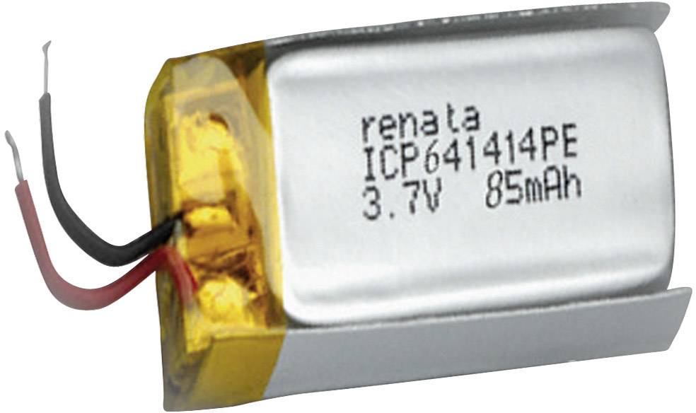 Renata ICP641414PE Spezial-Akku Prismatisch Kabel LiPo 3.7V 85 mAh 1St.