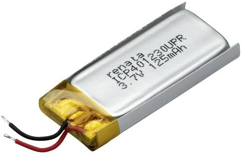 ICP401230UPR Spezial-Akku Prismatisch Kabel LiPo 3.7V 130 mAh
