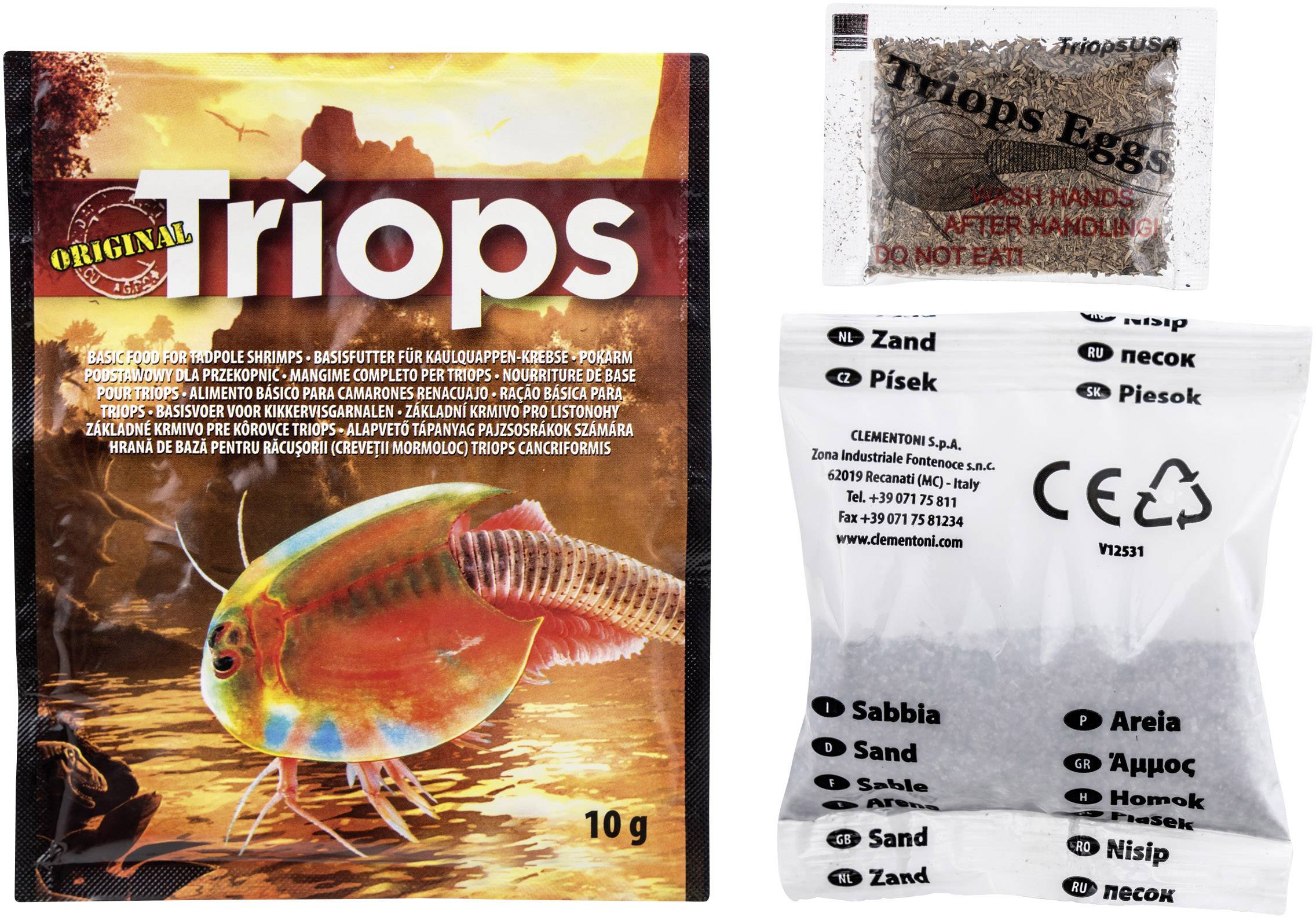 Clementoni 69935 Galileo-Orig.Triops Nachfülls. Triops & Dinosaurier Experimentierkasten ab 8 Jahre