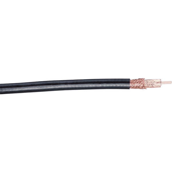Câble coaxial AIRCOM PREMIUM SSB 60600 50 Ω 75 dB noir Marchandise vendue au mètre
