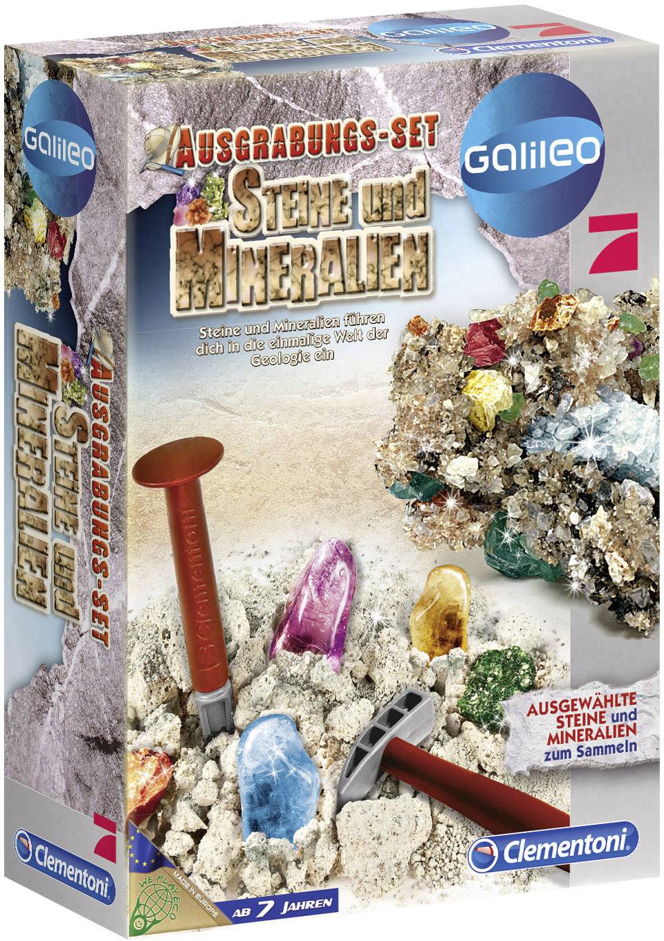 Clementoni 69940 Galileo - Ausgrabungs-Set - Steine Experimentierkasten ab 7 Jahre