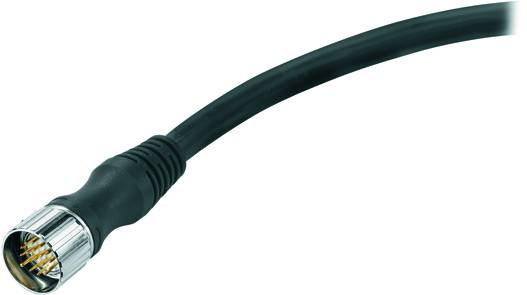 Schwarzes Koaxialkabel mit silbernem Stecker und sichtbaren Metallkontakten. Geeignet für Kabelanlagen und Antennenverbindungen.