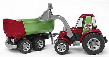 Bruder ROADMAX Traktor mit Frontlader und Kippanhänger 20116