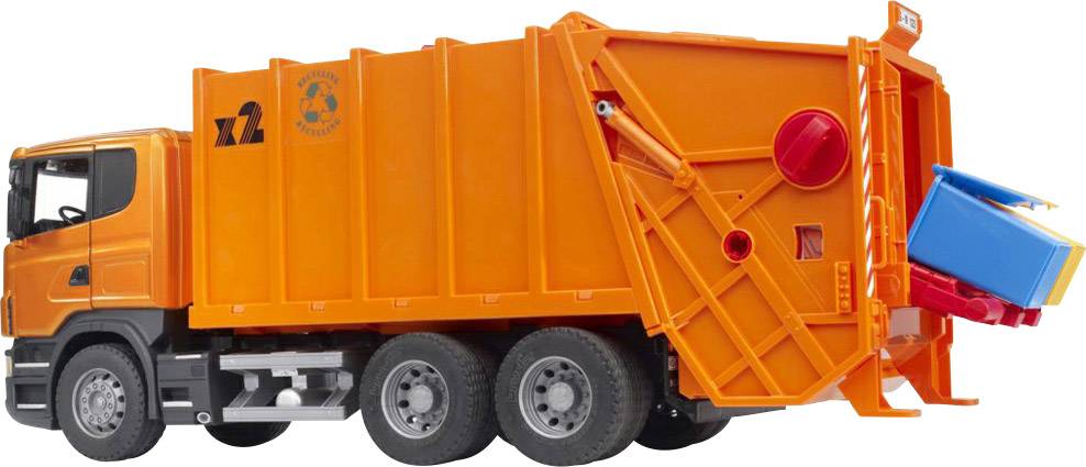 Bruder Scania R-Serie Müll-LKW orange