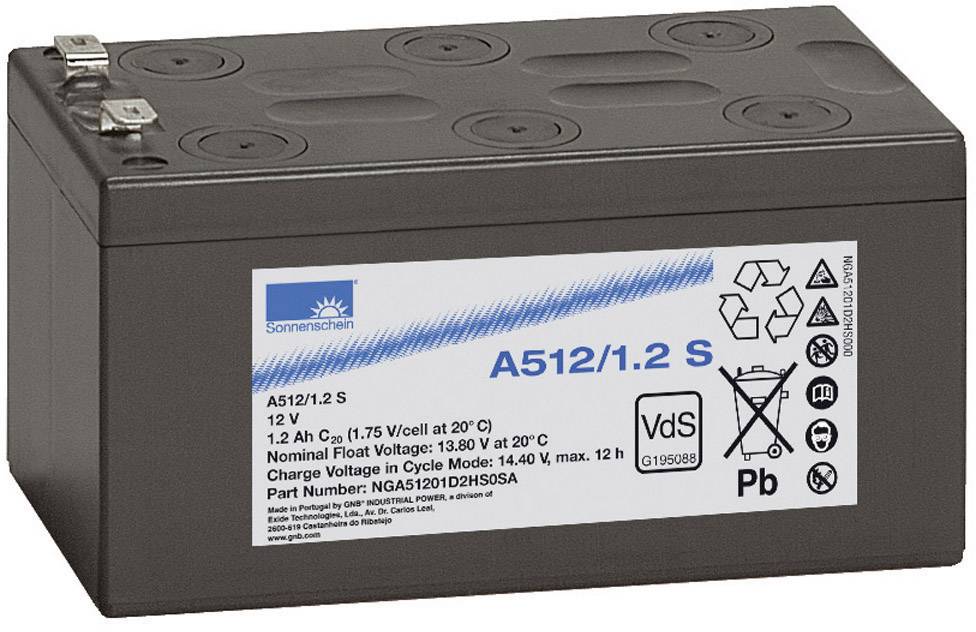 GNB Sonnenschein A512/1,2 S NGA51201D2HS0SA Bleiakku 12 V 1.2 Ah Blei-Gel (B x H x T) 98 x 55 x 50 mm Flachstecker 4.8 mm Wartungsfrei
