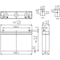 Panasonic 6 V 7,2 Ah LC-R067R2P Bleiakku 6 V 7.2 Ah Blei-Vlies (AGM) (B x H x T) 151 x 94 x 34 mm Flachstecker 4.8 mm Wartungsfrei, Geringe Panasonic 6 V 7,2 Ah LC-R067R2P Bleiakku 6 V 7.2 Ah Blei-Vlies (AGM) (B x H x T) 151 x 94 x 34 mm Flachstecker 4.8 mm Wartungsfrei, Geringe
