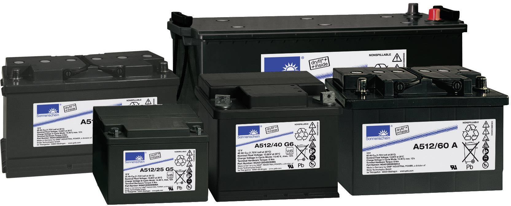 GNB Sonnenschein A512/25 G5 NGA5120025HS0BA Bleiakku 12 V 25 Ah Blei-Gel (B x H x T) 167 x 126 x 176 mm M5-Schraubanschluss Wartungsfrei