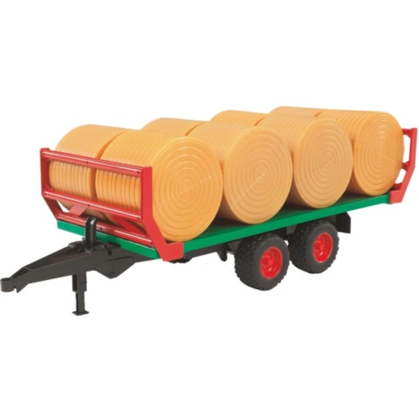 Bruder Ballentransportanhänger mit 8 Rundballen Fertigmodell Landwirtschafts Modell Bruder Ballentransportanhänger mit 8 Rundballen Fertigmodell Landwirtschafts Modell