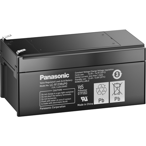 Panasonic 12 V 3,4 Ah LC-R123R4PG Bleiakku 12 V 3.4 Ah Blei-Vlies (AGM) (B x H x T) 134 x 60 x 67 m