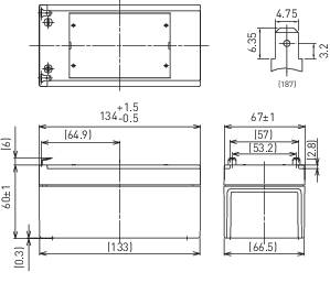 Panasonic 12 V 3,4 Ah LC-R123R4PG Bleiakku 12 V 3.4 Ah Blei-Vlies (AGM) (B x H x T) 134 x 60 x 67 mm Flachstecker 4.8 mm VDS-Zertifizierung