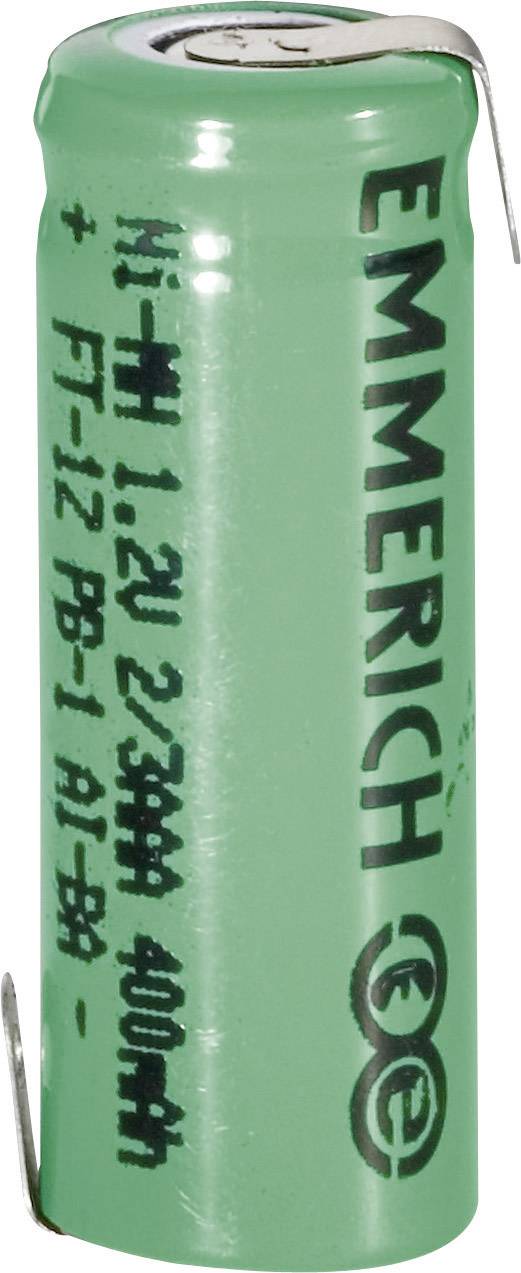 Emmerich 2/3 Micro ZLF Spezial-Akku 2/3 AAA Z-Lötfahne NiMH 1.2V 400 mAh