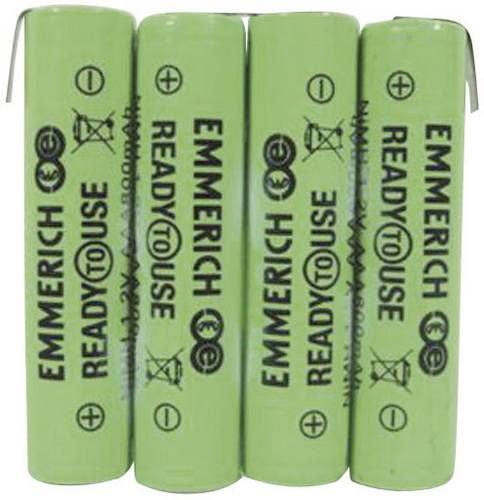 ReadyToUse 4AAA-ZLF Akkupack 4x Micro (AAA) Z-Lötfahne NiMH 4.8V 800 mAh