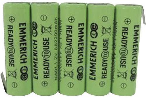 ReadyToUse 5AA-ZLF Akkupack 5x Mignon (AA) Z-Lötfahne NiMH 6 V 2200 mAh