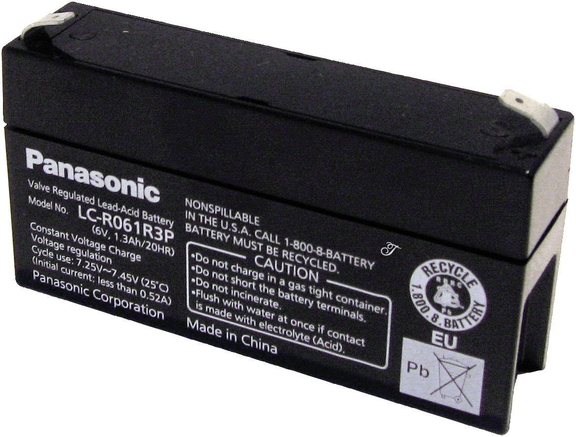 Panasonic 6V 1,3Ah LC-R061R3P Bleiakku 6V 1.3Ah Blei-Vlies (AGM) (B x H x T) 97 x 50 x 24mm Flachstecker 4.8mm Wartungsfrei