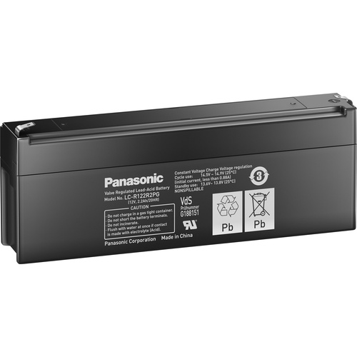 Panasonic 12 V 2,2 Ah LC-R122R2PG Bleiakku 12 V 2.2 Ah Blei-Vlies (AGM) (B x H x T) 177 x 60 x 34 m