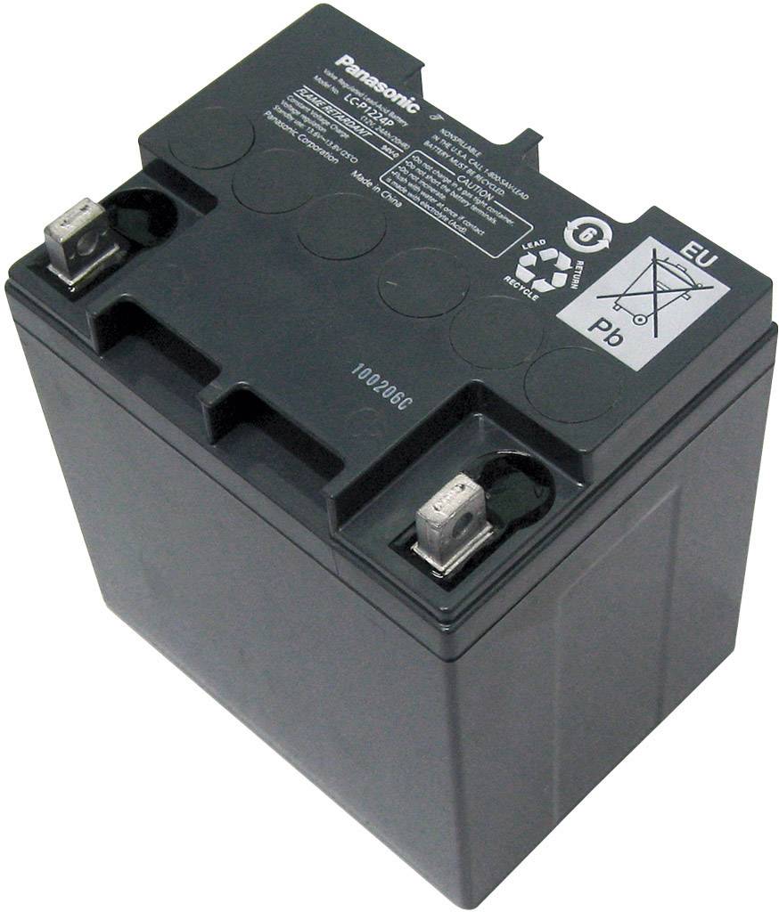 Panasonic Longlife LC-P1224APG Bleiakku 12 V 24 Ah Blei-Vlies (AGM) (B x H x T) 165 x 175 x 125 mm M5-Schraubanschluss VDS-Zertifizierung, Wartungsfre