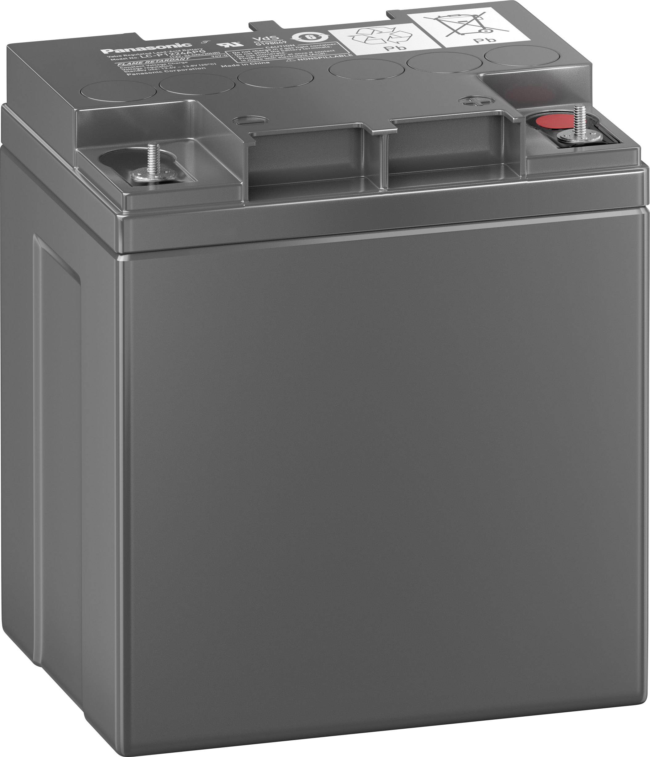 Panasonic Longlife LC-P1224APG Bleiakku 12 V 24 Ah Blei-Vlies (AGM) (B x H x T) 165 x 175 x 125 mm M5-Schraubanschluss VDS-Zertifizierung, Wartungsfre