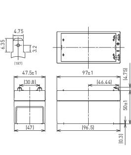 Panasonic 12 V 1,3 Ah LC-R121R3PG Bleiakku 12 V 1.3 Ah Blei-Vlies (AGM) (B x H x T) 97 x 50 x 48 mm Flachstecker 4.8 mm VDS-Zertifizierung