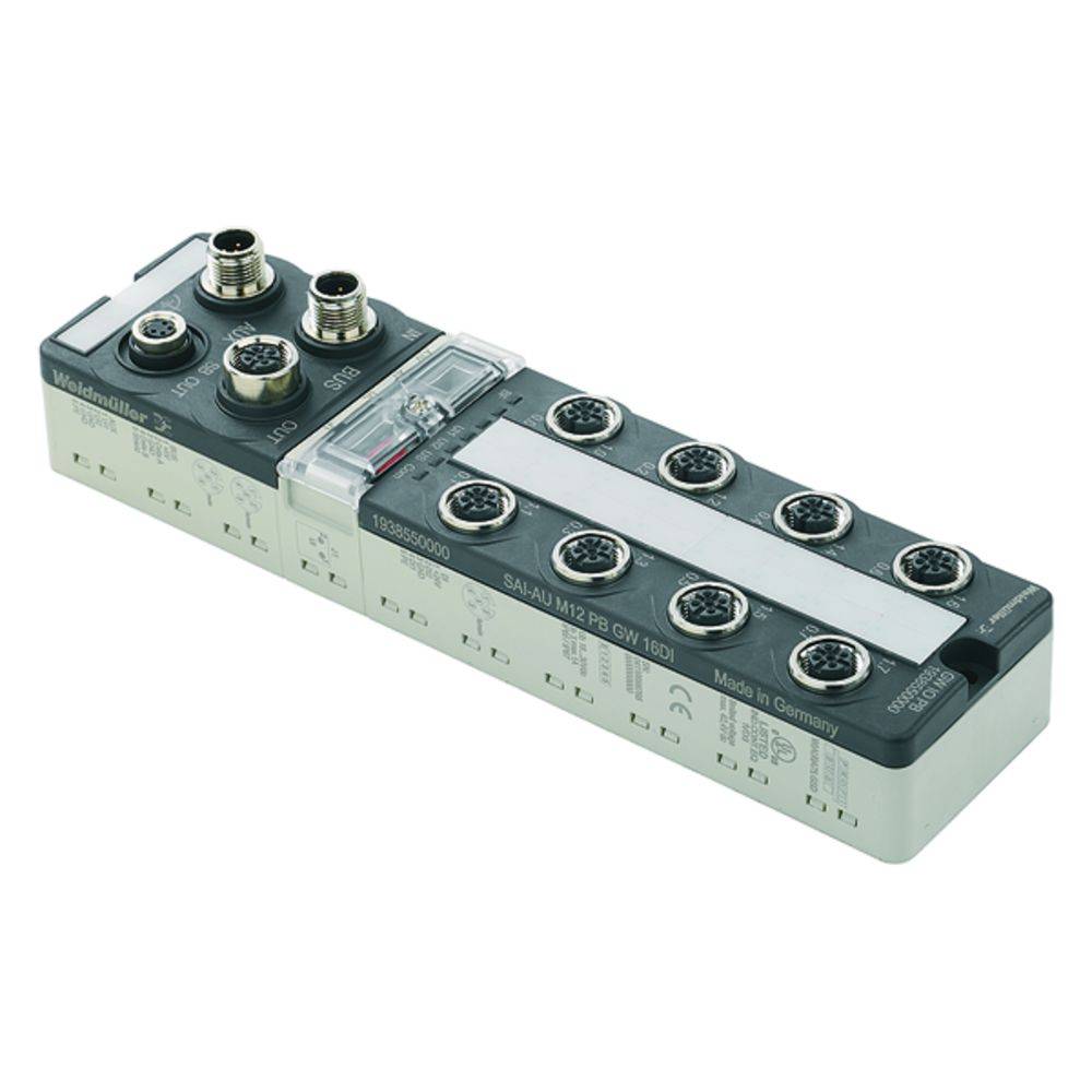 Weidmüller SAI-AU M12 DN GW 16DI 1938570000 Sensor/Aktorbox aktiv M12-Verteiler mit Metallgewinde 1St.