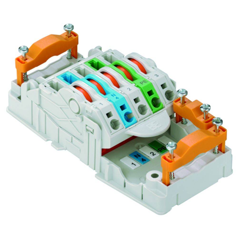 Weidmüller 1957620000 PT6 Verteiler-Box flexibel: 2.5-6mm² starr: 1.5-6mm² 1 St. Grau