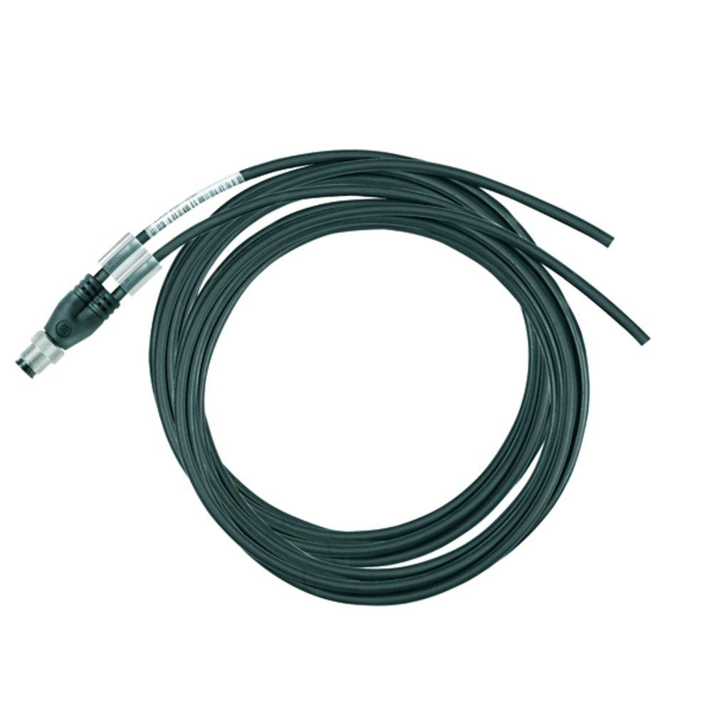 Schwarzes Kabel, um ein Coaxialkabel mit einem Stecker