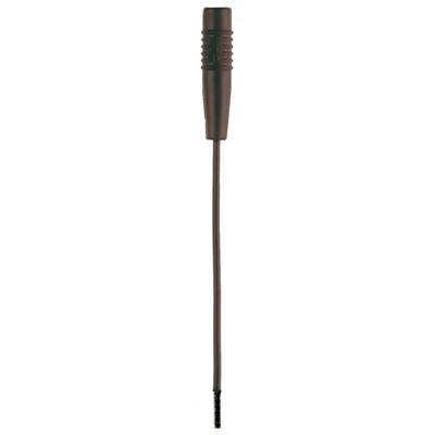 Ein braunes Kapillarrohrthermometer, vertikal abgebildet, mit einem langen, dünnen Messfühler, für Temperaturerfassung geeignet.