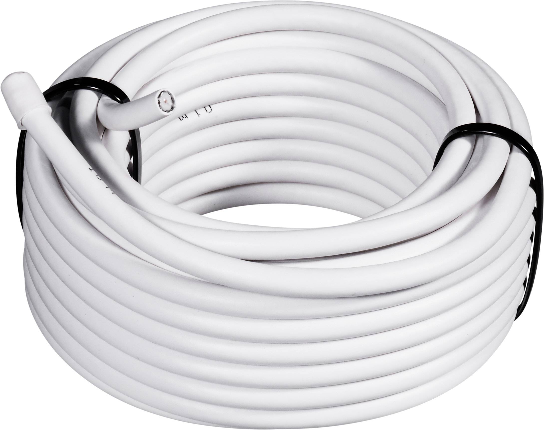 0806003/10 Koaxialkabel Außen-Durchmesser: 6.60mm RG6 /U 75Ω 90 dB Weiß 10m