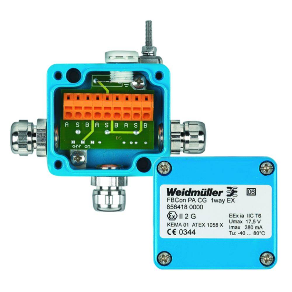 Weidmüller FBCON PA CG 1WAY EX 8564180000 Sensor/Aktorbox passiv PROFIBUS-PA Standardverteiler EEx(ia) 1 St.
