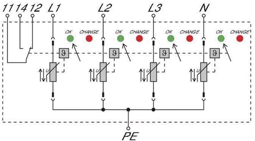 Weidmüller 1352690000 VPU II 4 R 280V/40kA Überspannungsschutz-Ableiter Überspannungsschutz für: Verteilerschrank 20 kA 1 St.