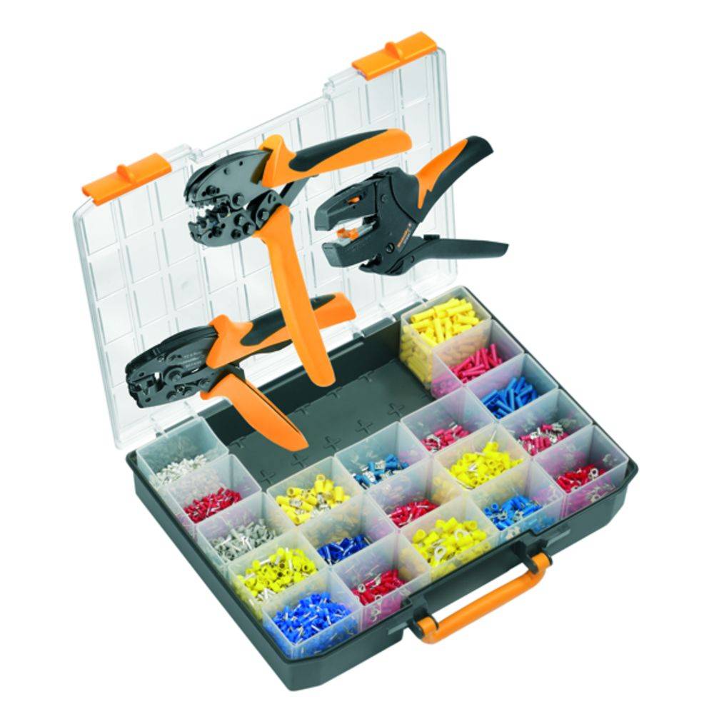 Weidmüller CRIMPSET PZ / CTI 9202610000 Crimpzangen-Set Aderendhülsen, Isolierte Verbinder 14 bis 60mm² Inkl. Abisolierzange
