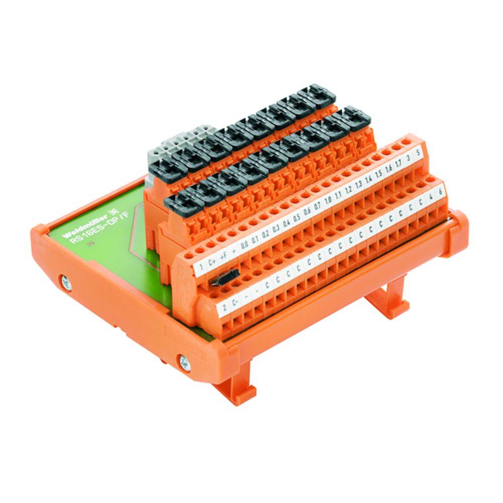 Orangenfarbener elektrischer Verdrahtungsklemmenblock mit mehreren Klemmen, nummeriert von 1 bis 26, für die elektrische Verkabelung.
