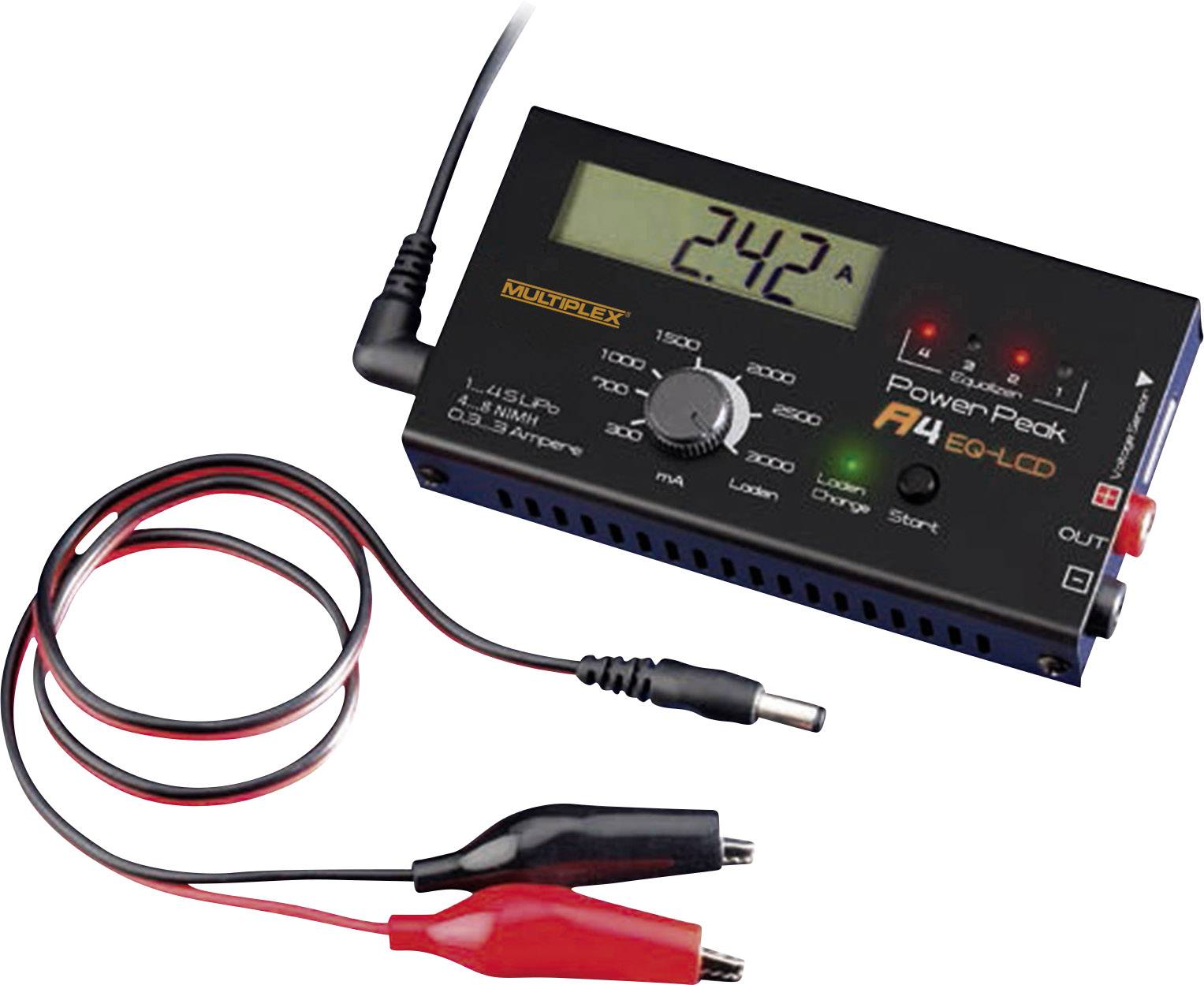 Power Peak A4 EQ-LCD Modellbau-Ladegerät 12V 3A NiCd, NiMH, LiPo, LiFePO