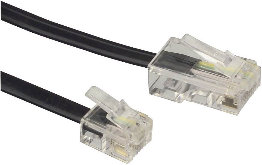 Basetech ISDN, Western Anschlusskabel [1x RJ45-Stecker 8p4c - 1x RJ11-Stecker 6p4c] 15.00m Schwarz