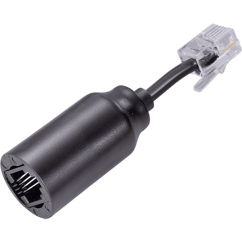 Basetech Kabel-Entzwirler Adapter [1x RJ10-Stecker 4p4c - 1x RJ10-Buchse 4p4c] 0.03 m Schwarz