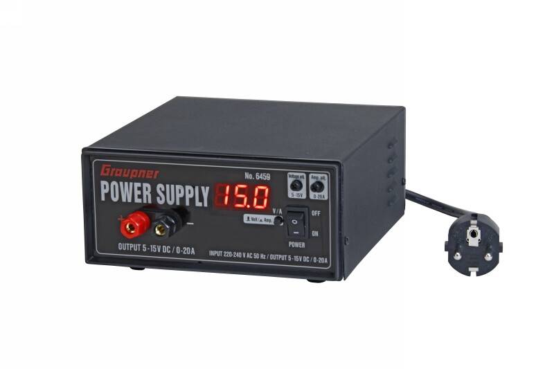 Graupner Modellbau-Netzteil regelbar Power Supply 230 V/AC 20A 300W